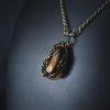 Wire Wrapped Tiger Eye Stone Pendant