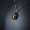 Wire Wrapped Tiger Eye Stone Pendant - Image 2