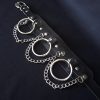 Choker with 3 Hoops and Chains Black - Image 6