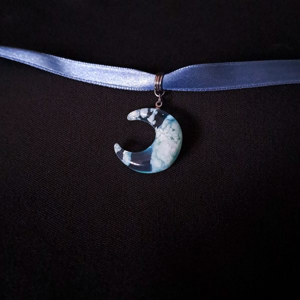 Blue moon ribbon choker - Image 2