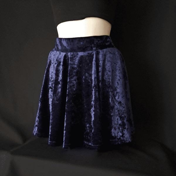 Blue Velvet A-Skirt - Image 4