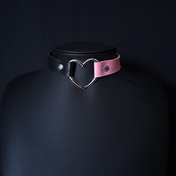 Heart Choker - Half Pink Half Black - Image 7