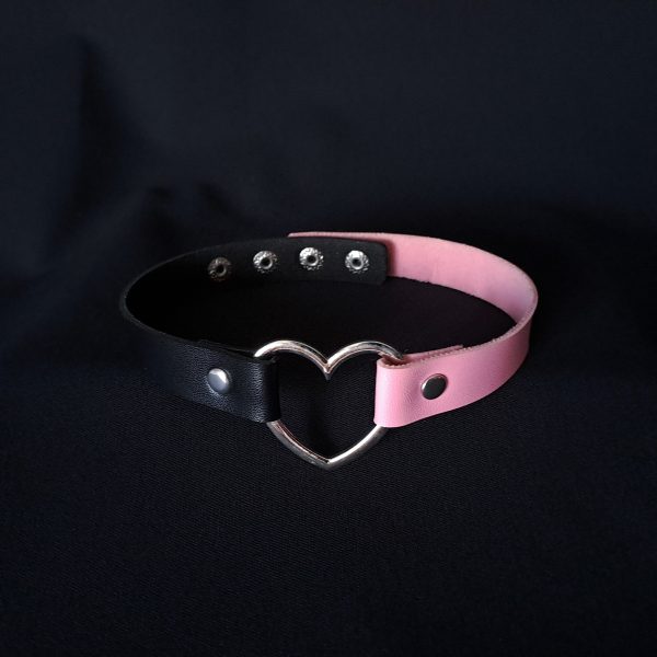 Heart Choker - Half Pink Half Black - Image 8
