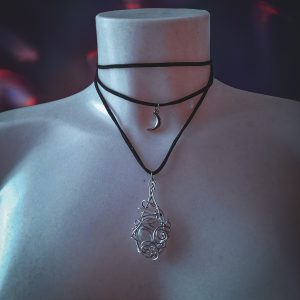 Wirewrapped Transparent Drop Pendant