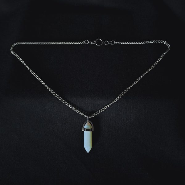 Crystal Point Pendant - Opalite Moonstone - Image 6