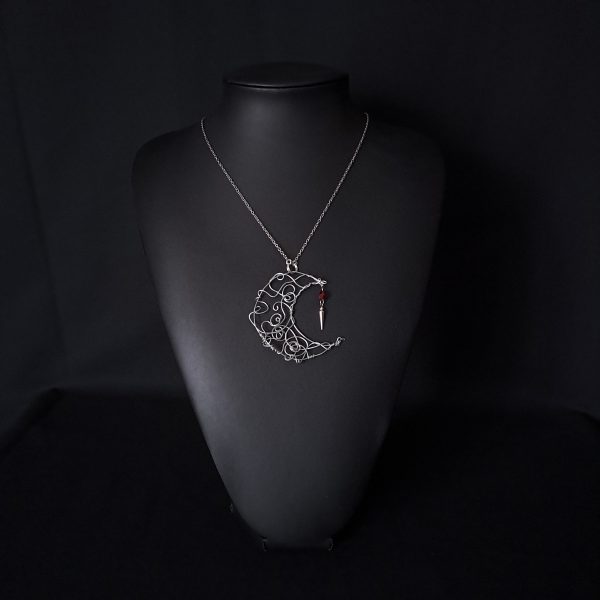 Crescent Moon Pendant - "Frozen Blood" - Image 4