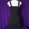 Black Pinafore Dress with Zipper - Image 7