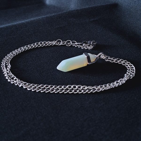 Crystal Point Pendant - Opalite Moonstone - Image 2