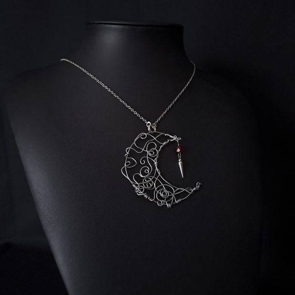 Crescent Moon Pendant - "Frozen Blood" - Image 3