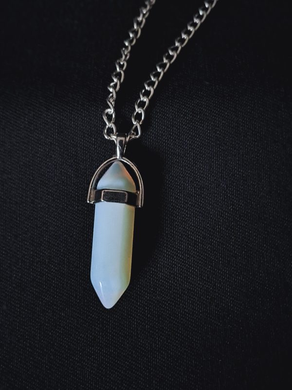 Crystal Point Pendant - Opalite Moonstone - Image 4