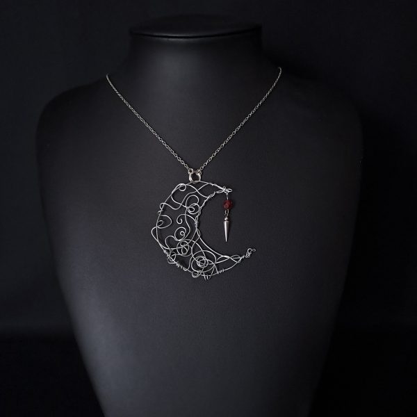 Crescent Moon Pendant - "Frozen Blood" - Image 2