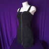 Black Pinafore Dress with Zipper - Image 4