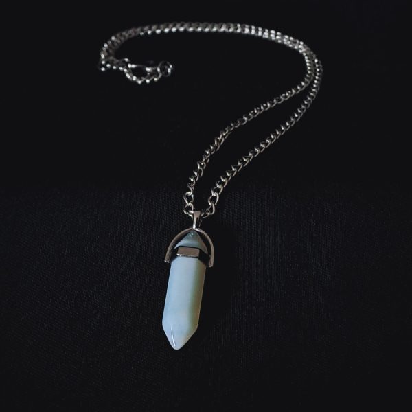 Crystal Point Pendant - Opalite Moonstone - Image 3