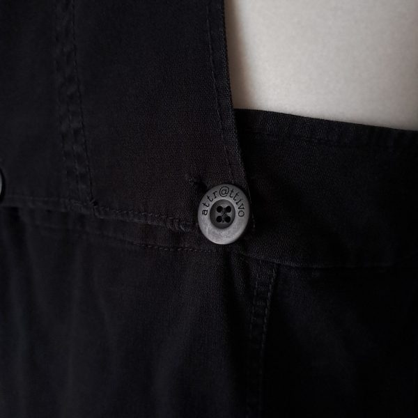 Black Denim Pinafore Dress - Image 9