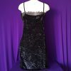 Black Velvet Dress with Lace Neckline - Image 2