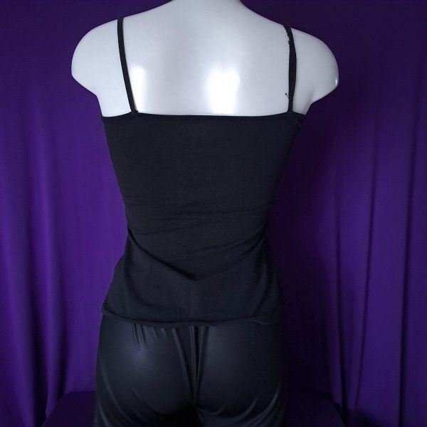 Black Camisole Top with Lace - Image 4