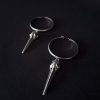 Birdskull Hoop Earrings 40mmx4mm - Image 8