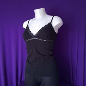 Black Camisole Top with Lace