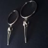 Birdskull Hoop Earrings 40mmx4mm - Image 5