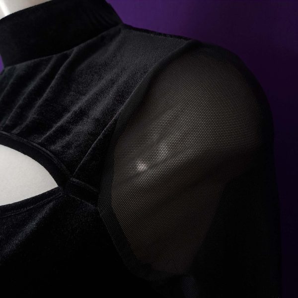 Velvet See-Through Cut-out Top - Image 7