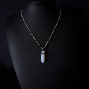 Crystal Point Pendant - Opalite Moonstone