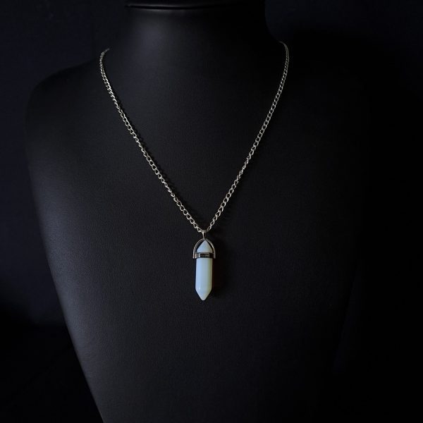Crystal Point Pendant - Opalite Moonstone
