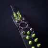 Leather Spike Bracelet - Green Spikes O-Ring & Chains - Image 10
