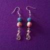 Psychedelic Cartoon Cat Earrings - Image 2