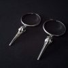 Birdskull Hoop Earrings 40mmx4mm - Image 3