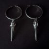 Birdskull Hoop Earrings 40mmx4mm - Image 2