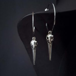 Birdskull Hoop Earrings
