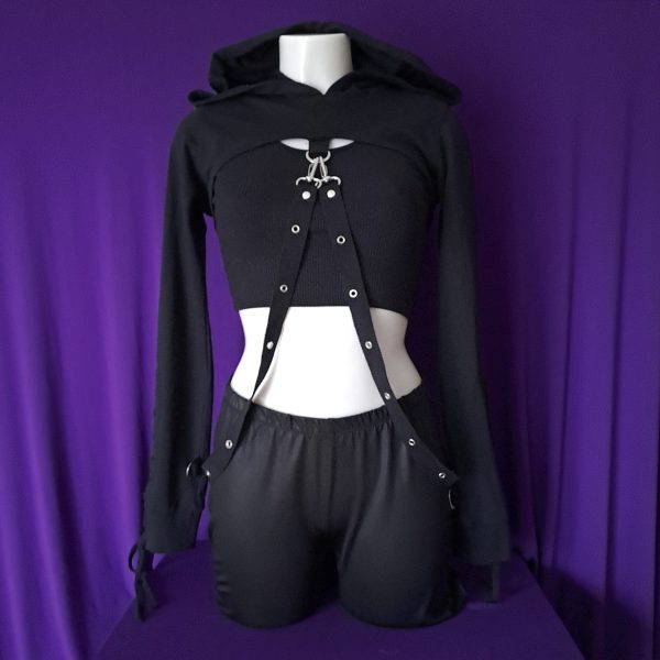 Extra Cropped Hoodie Alternative Gothic - Image 7