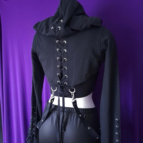 Extra Cropped Hoodie Alternative Gothic - Image 6