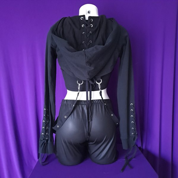 Extra Cropped Hoodie Alternative Gothic - Image 4