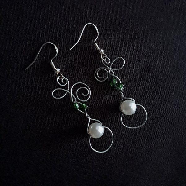 Swirly Wire Dangle Earrings - Image 16