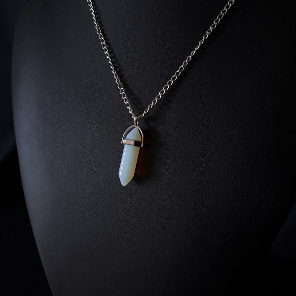 Crystal Point Pendant - Opalite Moonstone - Image 7