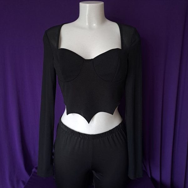 Long-sleeve Sweetheart Bat Top
