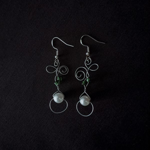 Swirly Wire Dangle Earrings - Image 15