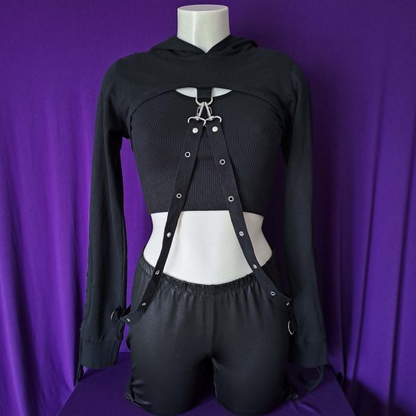 Extra Cropped Hoodie Alternative Gothic - Image 2