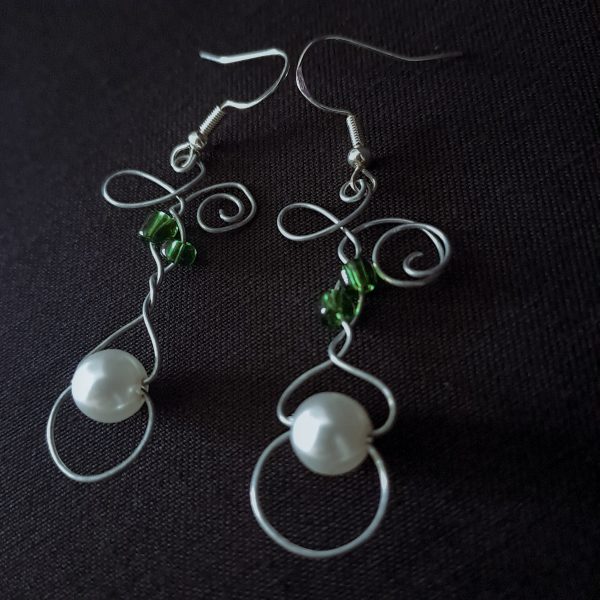 Swirly Wire Dangle Earrings - Image 13