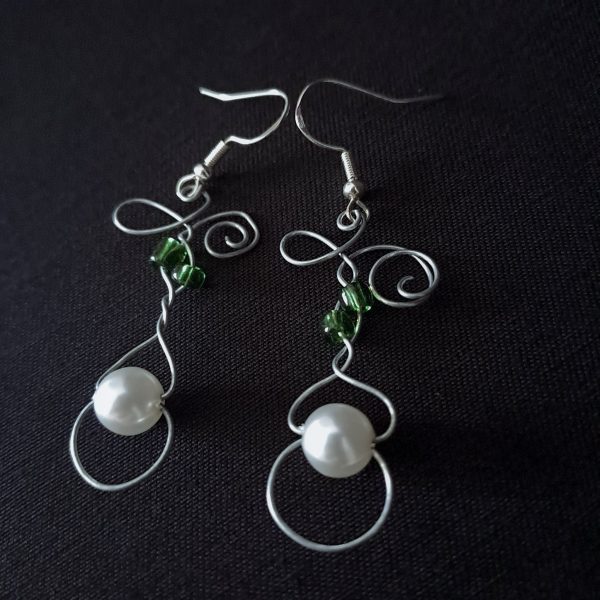 Swirly Wire Dangle Earrings - Image 12