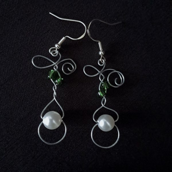 Swirly Wire Dangle Earrings - Image 11