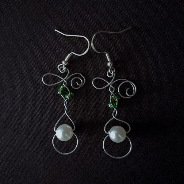 Swirly Wire Dangle Earrings - Image 10
