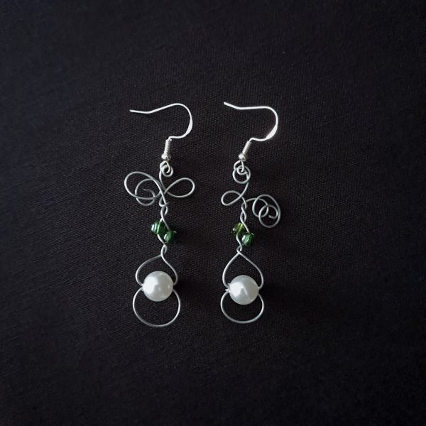Swirly Wire Dangle Earrings - Image 8