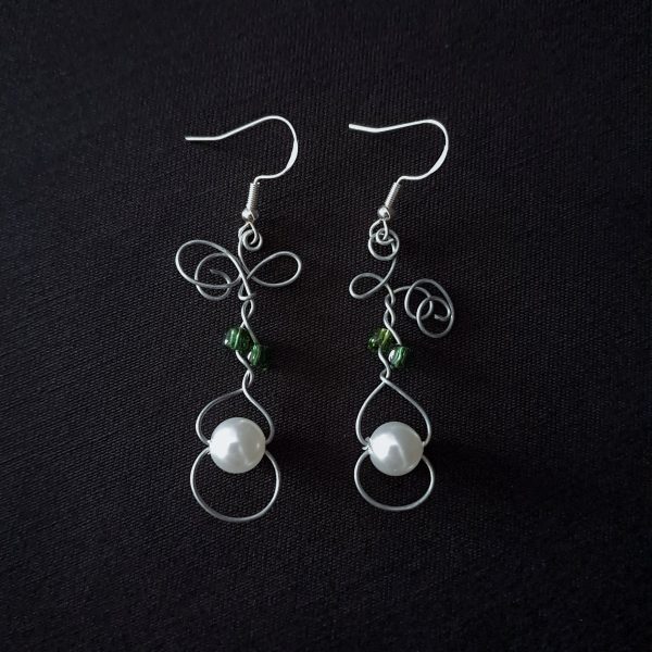 Swirly Wire Dangle Earrings - Image 7