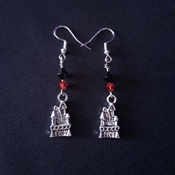 Cute Medieval Castle Earrings - Image 3