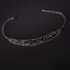 Bracelet - Chains, Copper Rings, Purple Crystals