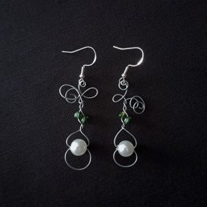 Swirly Wire Dangle Earrings