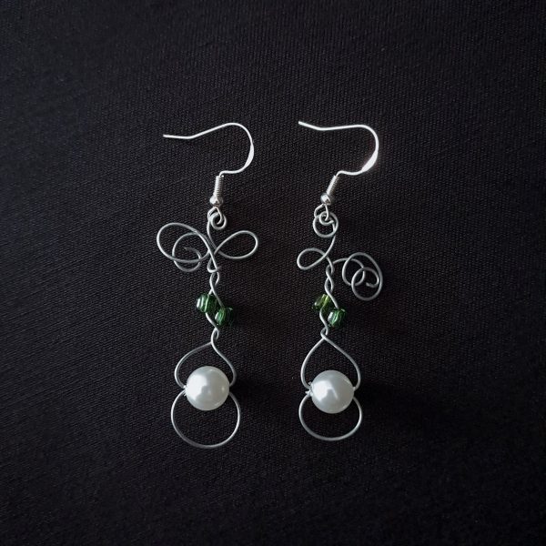Swirly Wire Dangle Earrings