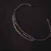 Bracelet - Chains, Copper Rings, Purple Crystals - Image 2